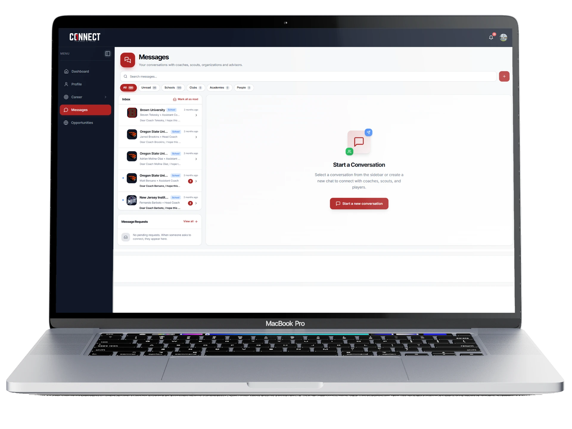 OPSM Connect platform shown on a laptop 3