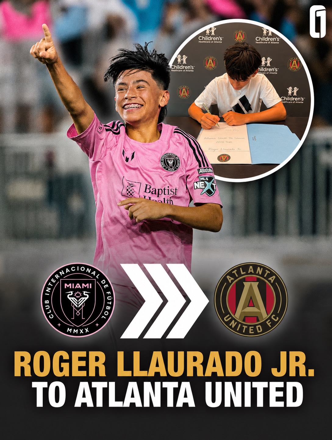 OPSM transfer graphic for Roger Llaurado Jr. to Atlanta United